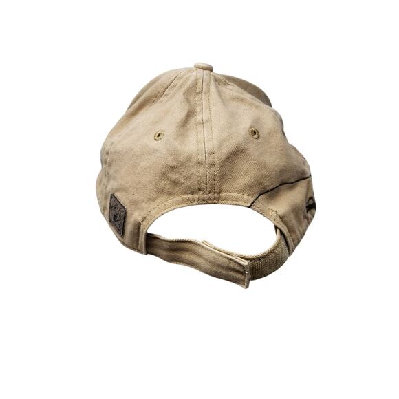 Wild Life Dri Duck Nature Inspired Tan Cap Fish Embroidery Design Cotton Dad Hat - Picture 5 of 10